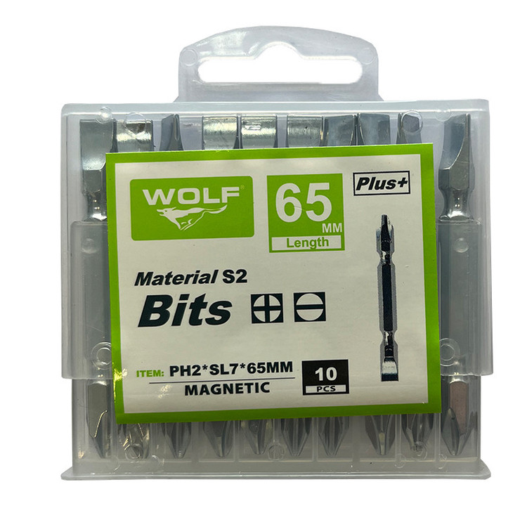 نوک پیچ گوشتی یکسر دو سو یکسر چهارسو ولف PH2-SL7*6.5MM
