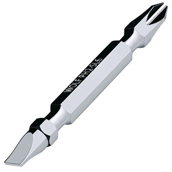 نوک پیچ گوشتی یکسر دو سو یکسر چهارسو ولف PH2-SL7*6.5MM