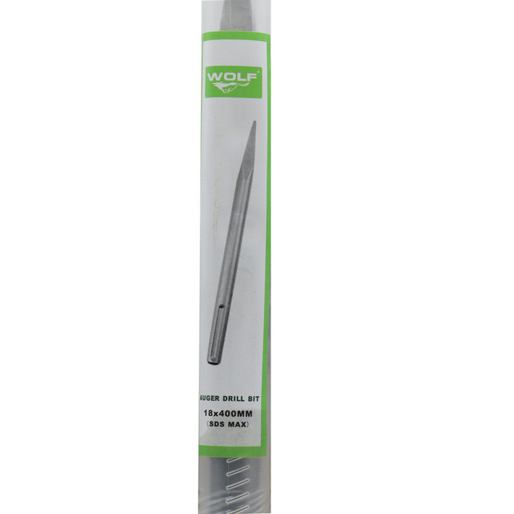 قلم پنج شیار بتن کن ولف نوک تیز 18x400MM سایز 40 سانتی متر
