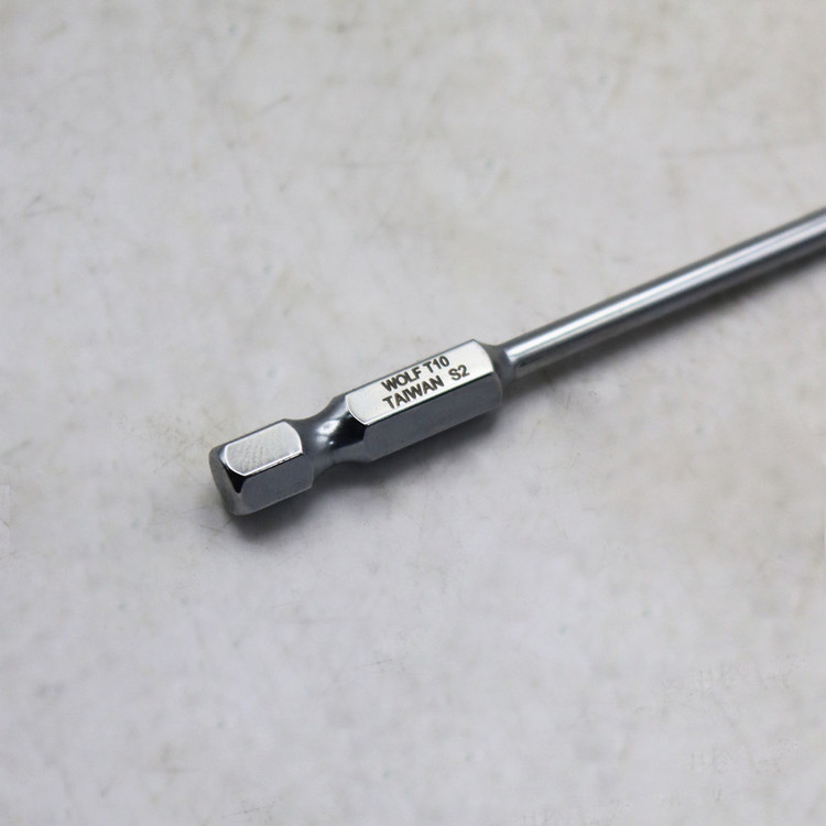 نوک پیچ گوشتی ستاره ای ولف بیت خور T10/100MM سایز 10 سانتی متر