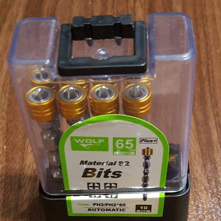 نوک پیچ گوشتی مگنتی پیچ گیر دو سر چهارسو 6.5 سانت ولف PH2-PH2*65MM